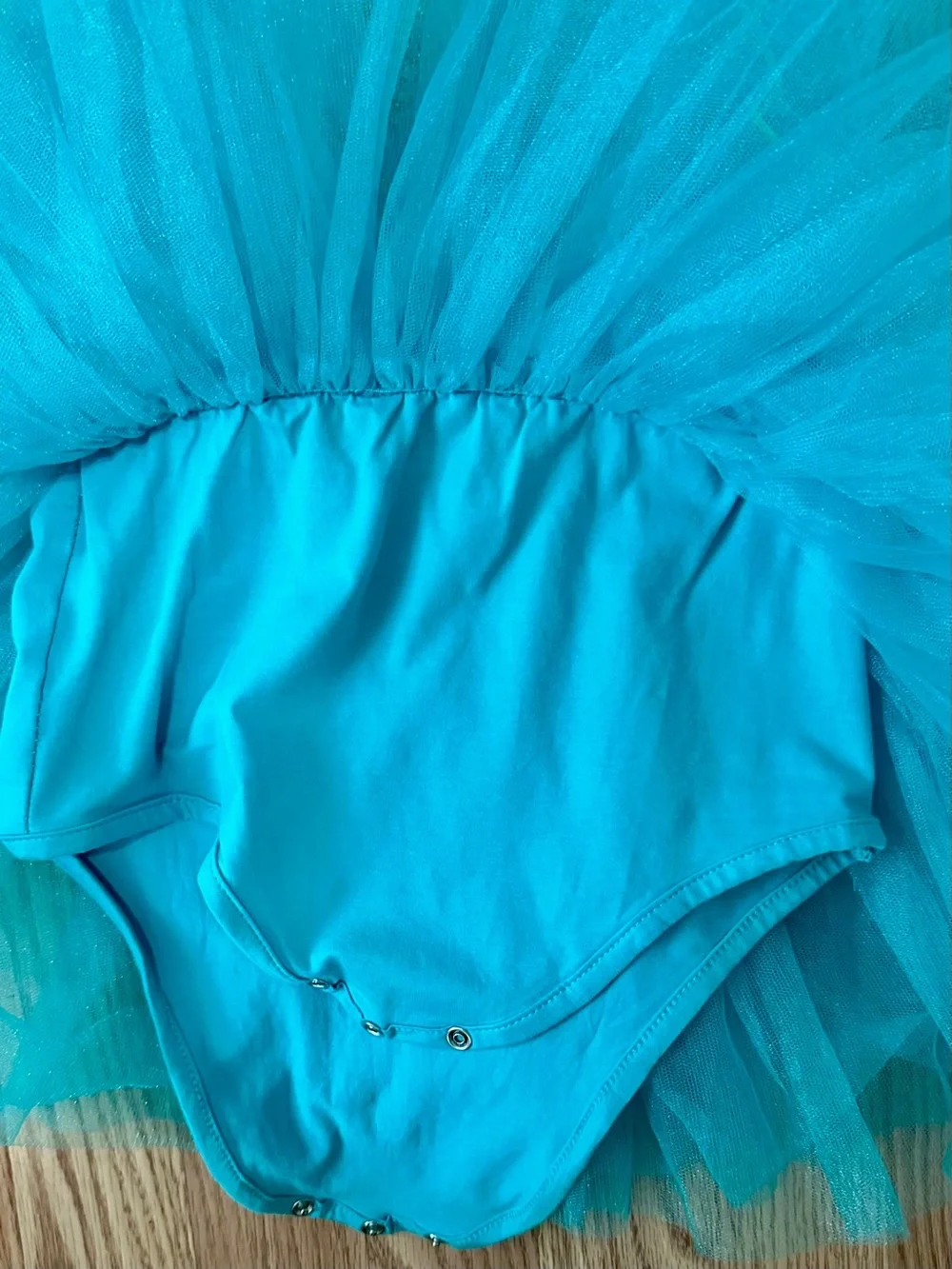 Teal Princess Tutu Dress for Kids - Sparkle Gold Trim